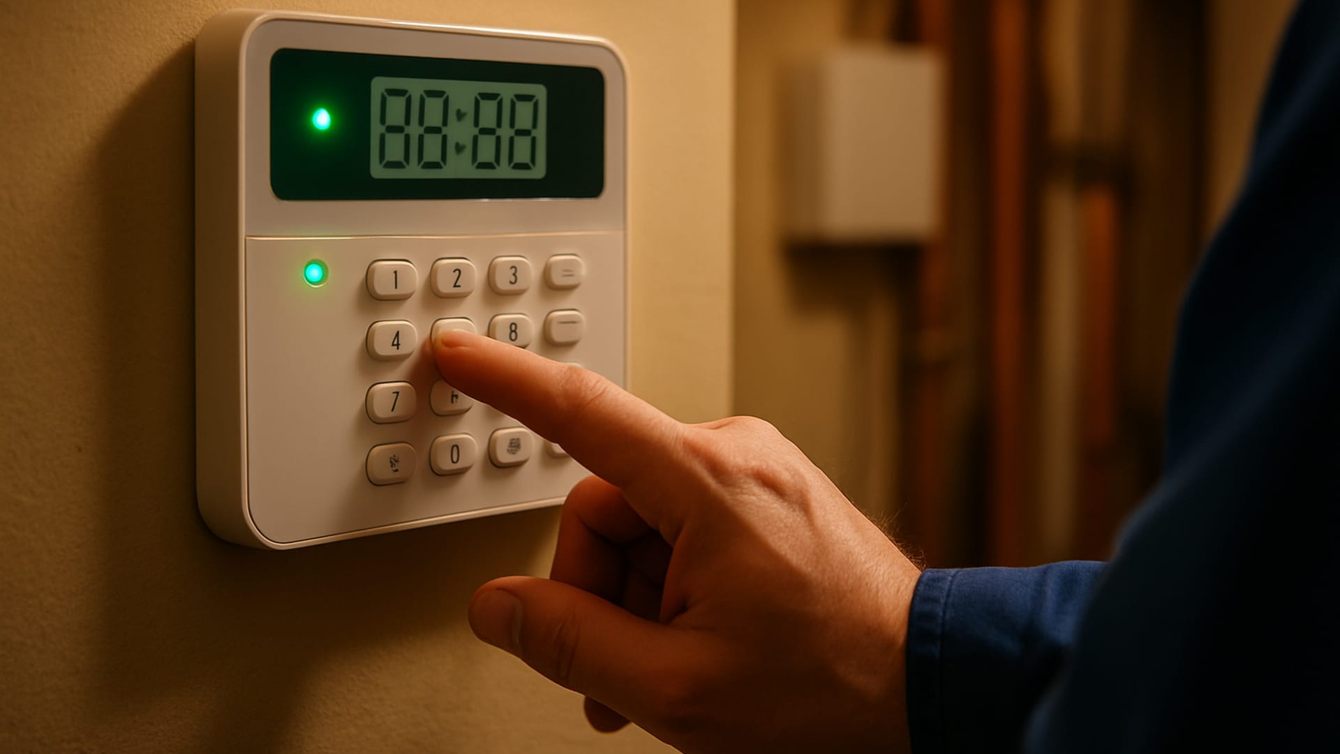 An alarm panel being tested during routine quarterly verification