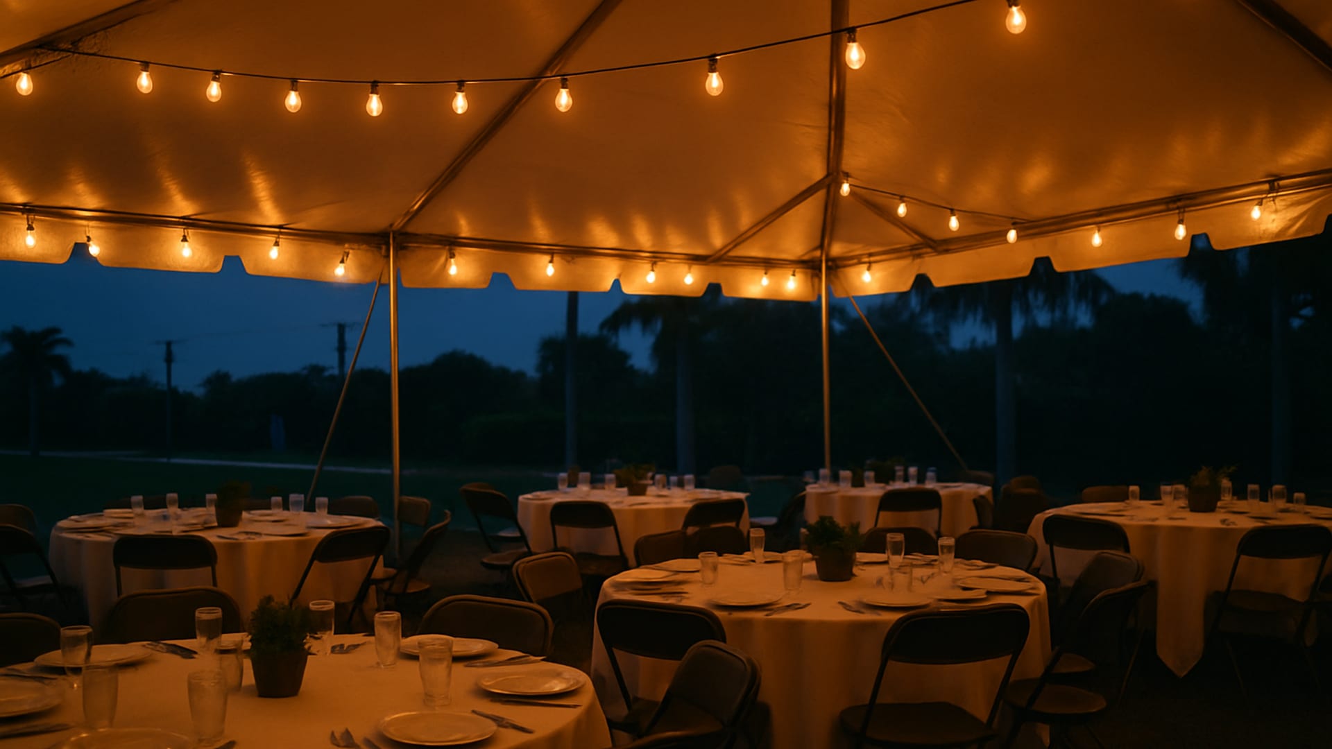 A Southwest Florida nonprofit fundraising event in warm evening light