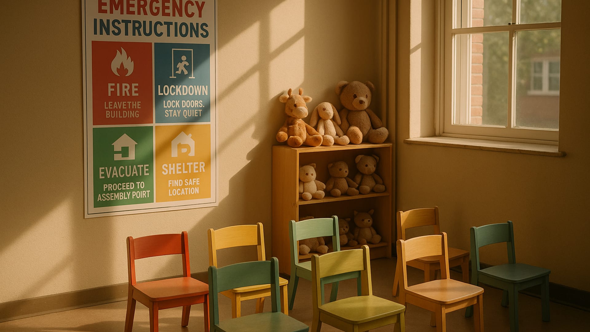 A children's ministry classroom at a Southwest Florida facility during training