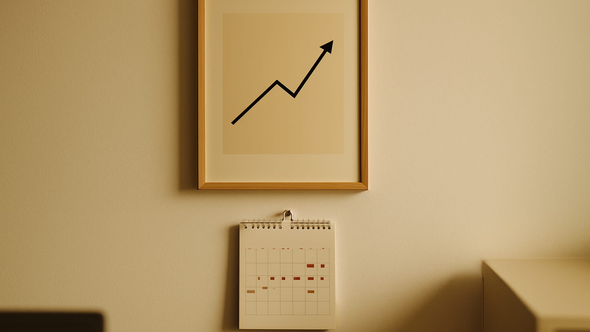 A simple tracking chart on a clipboard showing quarterly security metrics