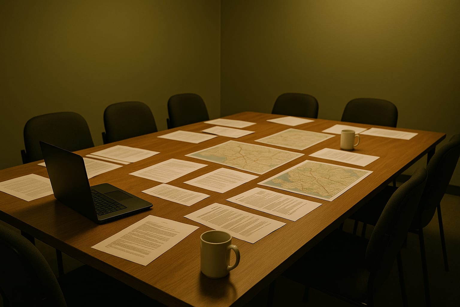 Staff training in a quiet classroom setting with a calm instructor